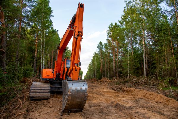 Backhoe Land Clearing in Concord